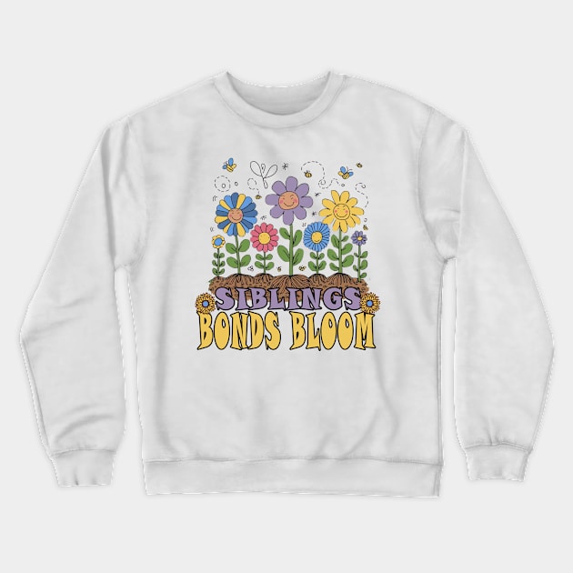 Siblings bonds bloom Crewneck Sweatshirt by TaansCreation 